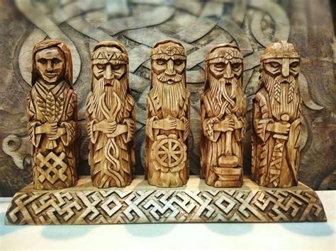 old gods pantheon Slavic Gods woodcarving statue Pagan Gods | Pagan gods, Statue, Wood carving art