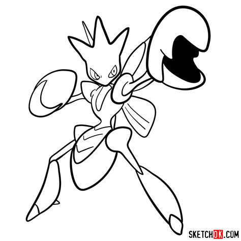 scizor coloring page pdf pokemon ready for download