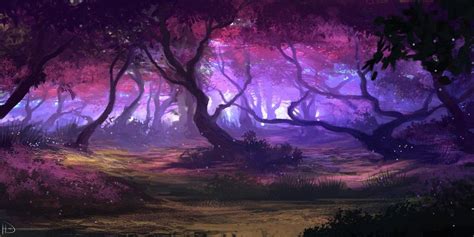 Purple Forest by Ninjatic on deviantART | Fantasy landscape, Landscape art, Landscape scenery