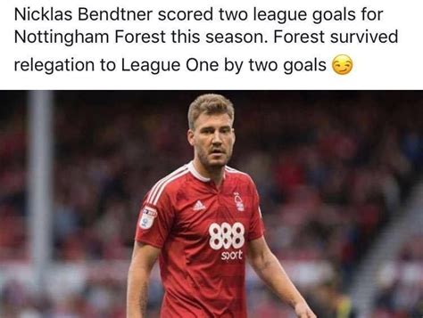 Nicklas Bendtner scored 2 league goals for Nottingham Forest this season. Forest survived ...