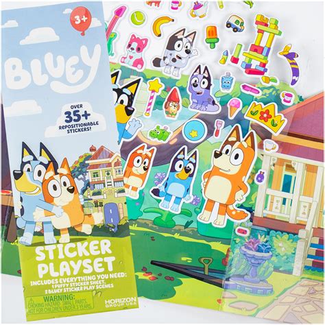 Buy Bluey Sticker Playset – Reusable Bluey Stickers for Kids ...