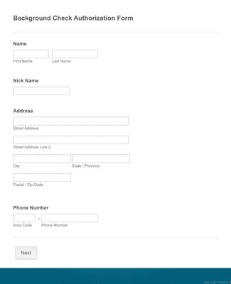 Background Check Authorization Form Template | Jotform