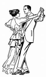 Vintage Dancing Couple coloring Page  ColouringPages sketch template