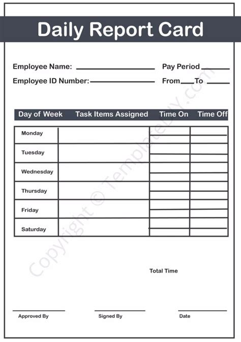 Daily Report Template Blank Printable [PDF, Excel & Word] In Daily ...