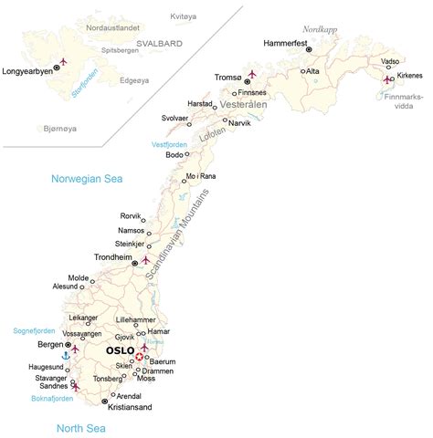 Map of Norway and Satellite Imagery - GIS Geography