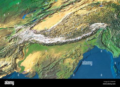 Map of Himalaya Mountains Stock Photo - Alamy