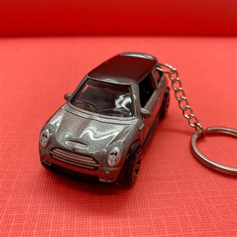 Mini Cooper S Matchbox Car Keychain Keyring Silver | Etsy