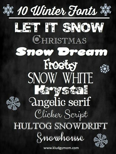 Winter Fonts | Snowy Fonts | Holiday Fonts | Winter fonts, Holiday fonts, Fancy fonts