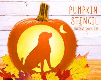 Printable Pumpkin Carving Pattern: Golden Retriever - Etsy