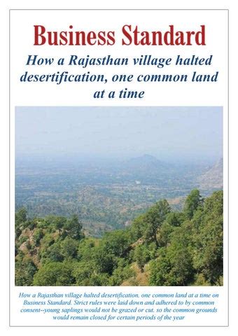 How a Rajasthan village halted desertification, one common land at a time by pruchika99 - Issuu