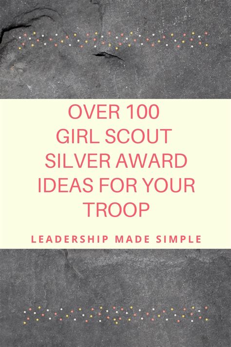 Cadette Journey Resources for Leaders: Girl Scout Cadette Silver Award ...