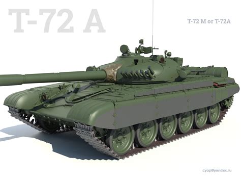 T-72A Russian main battle tank 4 tanks in 1 3D model | CGTrader