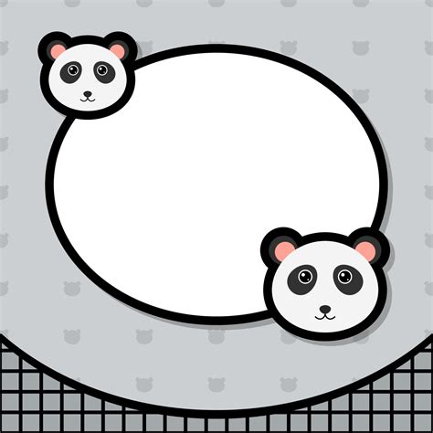 Greeting card template with Panda 8706535 Vector Art at Vecteezy