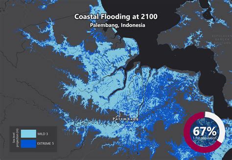 Sea Level Rise by 2100 - Palembang | Earth.Org - Past | Present | Future