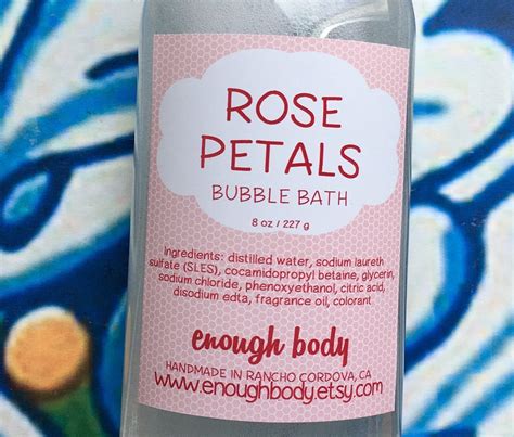 Rose Petals Bubble Bath Liquid Bubble Bath Foaming Bath | Etsy