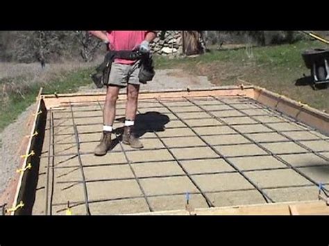 Rebar grid for concrete slab - YouTube