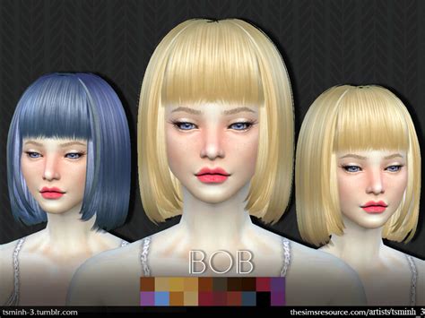 Sims 4 bob with bangs - ritetor