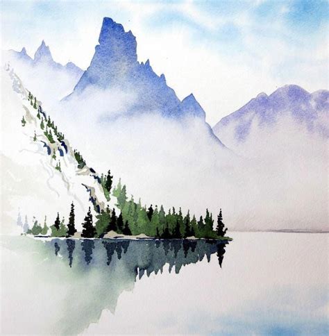 Image result for simplistic watercolor mountains #watercolorarts #WatercolorartIdeas ...