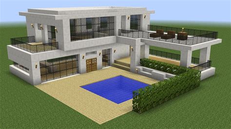 Minecraft - How to build a modern house 5 - YouTube