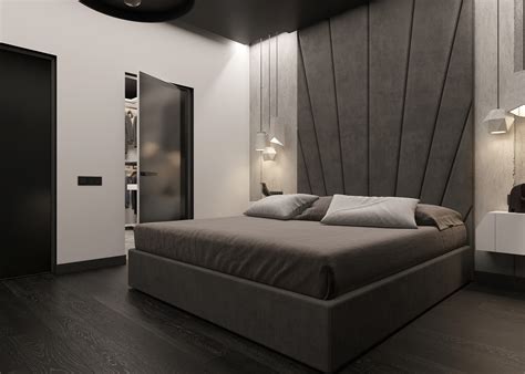 Monochrome bedroom on Behance