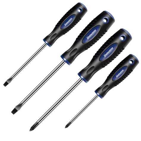 Kinswood 4 PCS Screwdriver Set Phillips Flat Head Slotted Repair Tools ...