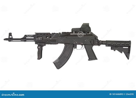 Kalashnikov AK 47 with Modern Accessories Stock Image - Image of russian, ak47: 181446893