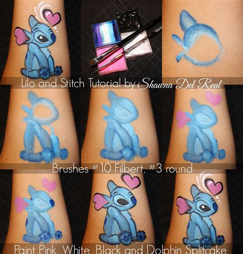 Shawna D. Make-up: Lilo and Stitch cheek art face painting (Stitch)