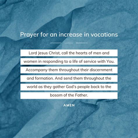 Catholic prayer for vocations – AvePray