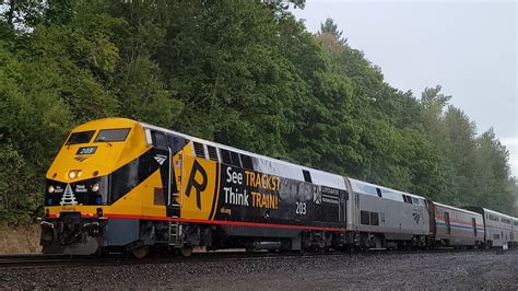 Amtrak P42DC locomotives on the Coast Starlight - YouTube