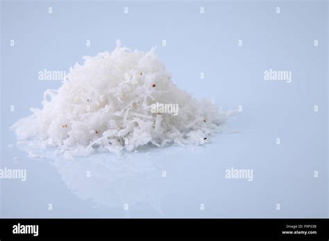 shredded coconut on the white background Stock Photo - Alamy