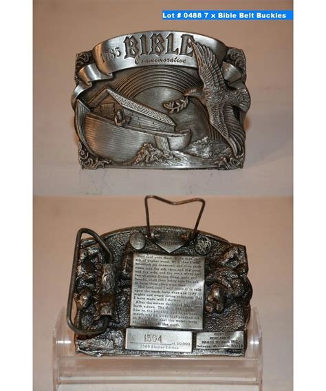 7 x Bible Belt Buckles - Bodnarus Auctioneering