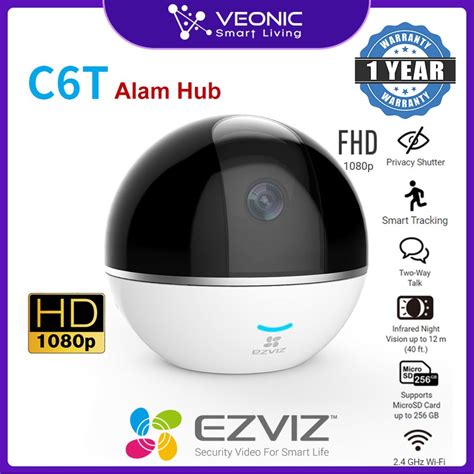 EZVIZ C6T / C6TC 1080P (2MP) 32/64/128GB PTZ Pan & Tilt Indoor Wireless ...