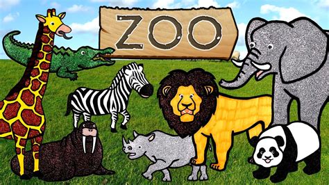 Let's Draw Zoo Animals Together! | Drawing and Coloring with Glitter & Googly Eyes - YouTube