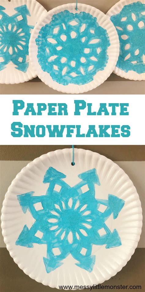 Paper plate snowflake craft for kids. Easy snowflake art for ...