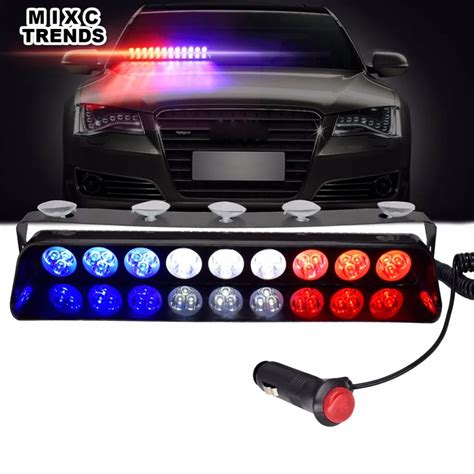 Dash Strobe Light DC 12V Car Windshield Police Light Bar Auto LED ...