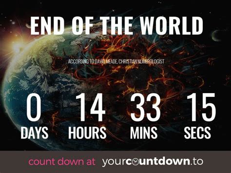 Countdown To The End Of The World | Apocalypse Countdown | End of the world, The end of the ...