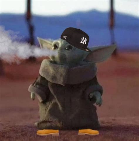 PHOTO Baby Yoda Smoking A Cigarette