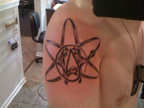 atheist symbol tattoo