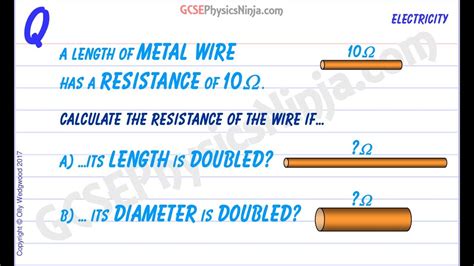 Wire Resistance Calculation - Electricity - Physics GCSE - YouTube