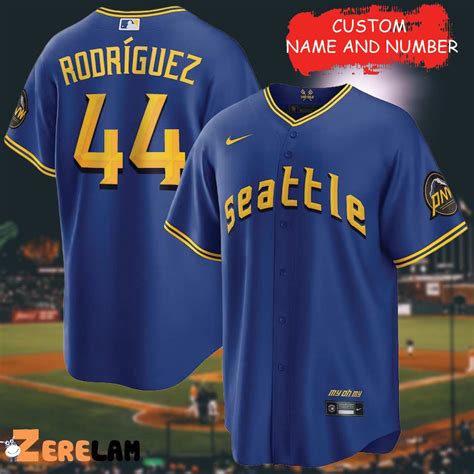 Rodriguez Seattle Mariners City Connect Customeize of Name Men's Baseball Jersey, Best Gifts For ...