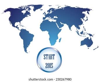 World Map Countries Blue Gradient 2015 Stock Vector (Royalty Free) 230267980 | Shutterstock