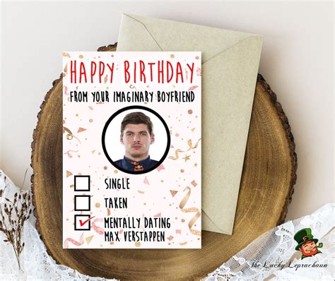 Max Verstappen Card Birthday Card Funny Birthday Card - Etsy