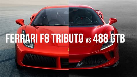 Ferrari F8 Tributo vs 488 GTB - YouTube