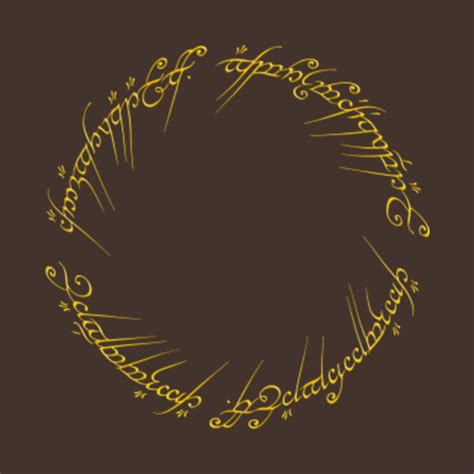 The One Ring Inscription - Lord Of The Rings - T-Shirt | TeePublic