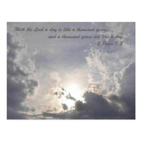 with lord a day like a thousand years postcard | Zazzle