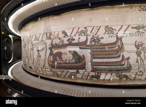 France, Calvados, Bayeux, Tapestry Museum, Bayeux Tapestry, listed as ...