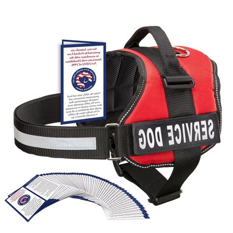 SERVICE DOG VEST HARNESS W/ 50 FOLDED ADA