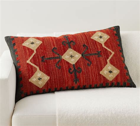 Tuller Kilim Inspired Lumbar Throw Pillow Cover | Pottery Barn