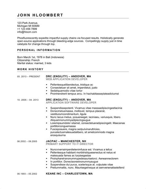 Libreoffice Resume Template