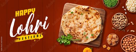 Happy Lohri Festival Of Punjab with Indian Food. Stock Photo | Adobe Stock